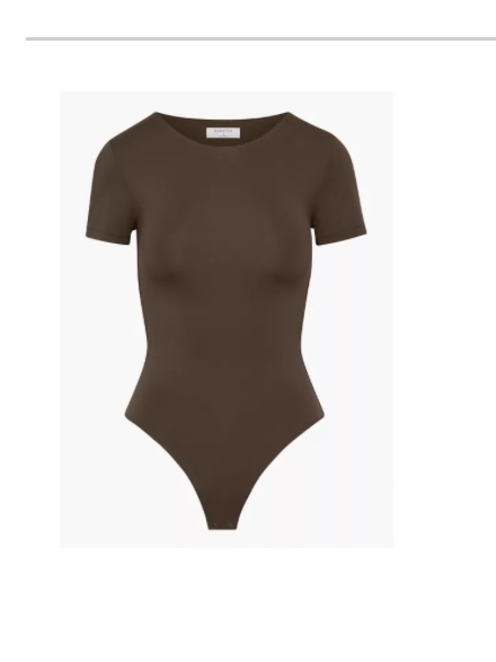 NWOT Aritzia Shortsleeve Bodysuit in Rich Mocha Brown